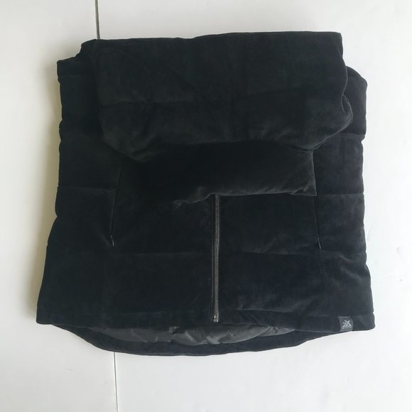 Zeroxposur Black Vest Small Black NWT Puffer Quilted Velour Front Zip Po… - Picture 10 of 14